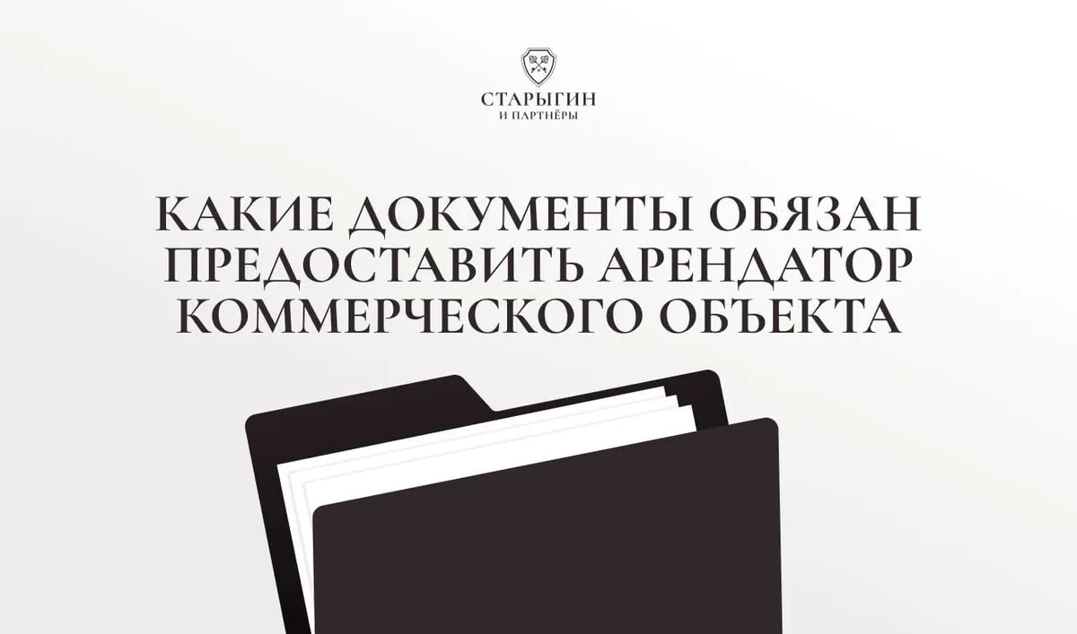 Какие документы обязан предоставить арендатор коммерческого объекта