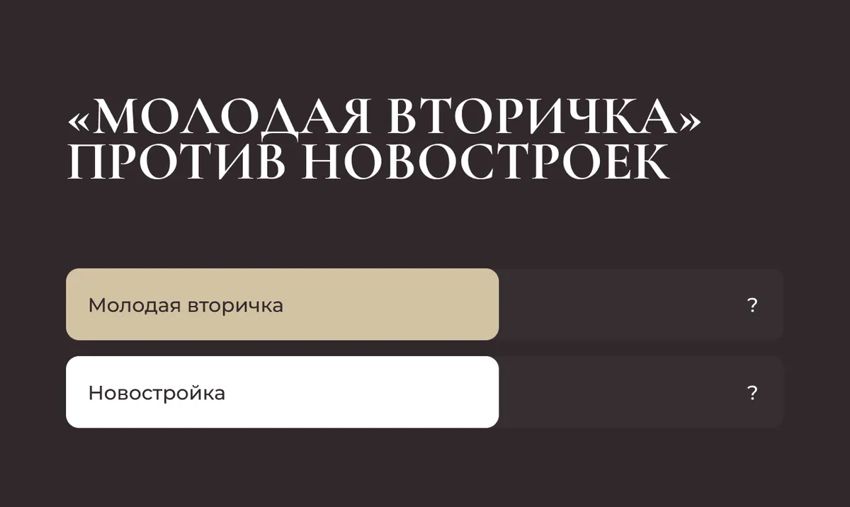 «Молодая вторичка» против новостроек